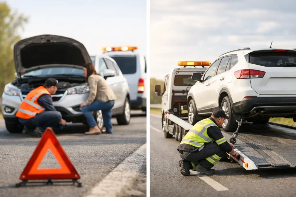 Roadside Assistance vs Vehicle Recovery